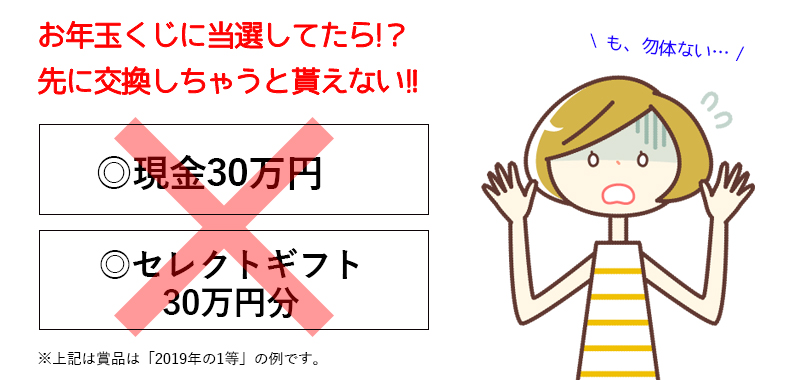 お年玉くじ付年賀はがきの場合は、お年玉くじの当選番号の抽選を待ってから交換するのが吉！