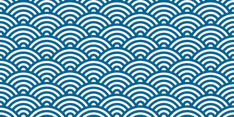 日本の伝統文様の１つ「青海波」のイメージ画像です